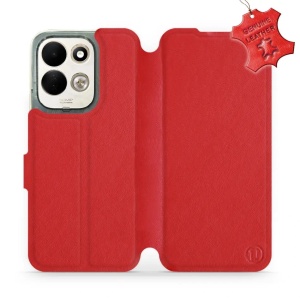 Kožené flip pouzdro na mobil Xiaomi Redmi 17 - Mobiwear - červené
