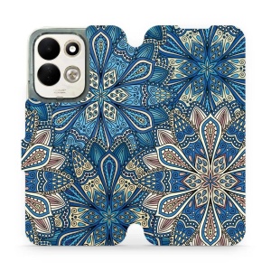 Flip pouzdro na mobil Xiaomi Redmi 17 - Mobiwear V108P, modré mandala květy