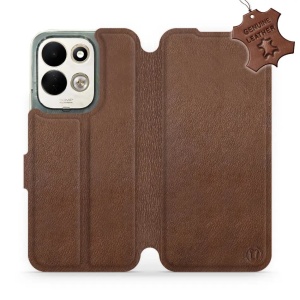 Kožené flip pouzdro na mobil Xiaomi Redmi 17 - Mobiwear - hnědé