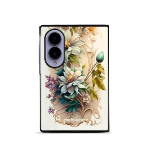 Lesklý kryt na mobil Samsung Galaxy Z Fold8 - Mobiwear Glossy G014G, krémové květy