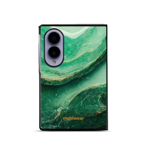 Lesklý kryt na mobil Samsung Galaxy Z Fold8 - Mobiwear Glossy G023G, zelený mramor