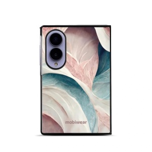 Lesklý kryt na mobil Samsung Galaxy Z Fold8 - Mobiwear Glossy G026G, růžový a zelenkavý mramor