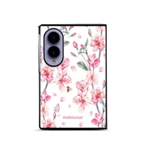 Lesklý kryt na mobil Samsung Galaxy Z Fold8 - Mobiwear Glossy G033G, růžové květy