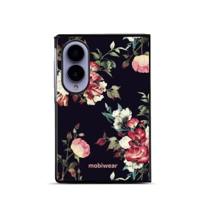 Lesklý kryt na mobil Samsung Galaxy Z Fold8 - Mobiwear Glossy G040G, růže na černé