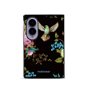 Lesklý kryt na mobil Samsung Galaxy Z Fold8 - Mobiwear Glossy G041G, ptáček a květy