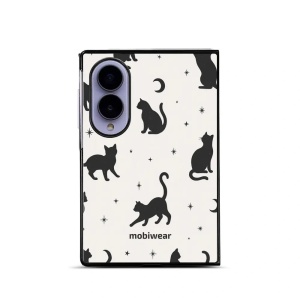 Lesklý kryt na mobil Samsung Galaxy Z Fold8 - Mobiwear Glossy G162G, noční kočky