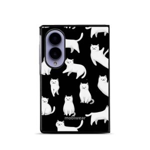 Lesklý kryt na mobil Samsung Galaxy Z Fold8 - Mobiwear Glossy G163G, bílé kočky