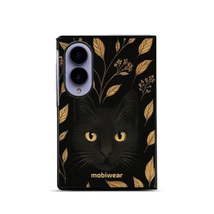 Lesklý kryt na mobil Samsung Galaxy Z Fold8 - Mobiwear Glossy G164G, černá kočka