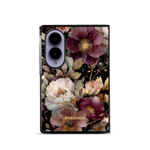Lesklý kryt na mobil Samsung Galaxy Z Fold8 - Mobiwear Glossy G169G, zlatavé kvítky