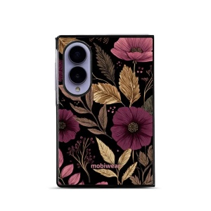 Lesklý kryt na mobil Samsung Galaxy Z Fold8 - Mobiwear Glossy G170G, fialová kvítka