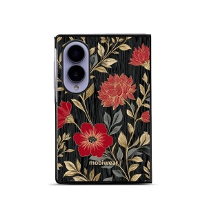 Lesklý kryt na mobil Samsung Galaxy Z Fold8 - Mobiwear Glossy G172G, červená kvítka