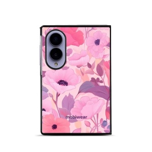 Lesklý kryt na mobil Samsung Galaxy Z Fold8 - Mobiwear Glossy GP74G, růžové květy snů