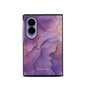 Lesklý kryt na mobil Samsung Galaxy Z Fold8 - Mobiwear Glossy G050G, fialový mramor
