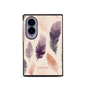 Lesklý kryt na mobil Samsung Galaxy Z Fold8 - Mobiwear Glossy GB08G, akvarelová pírka
