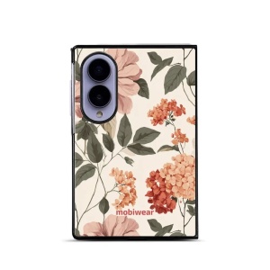 Lesklý kryt na mobil Samsung Galaxy Z Fold8 - Mobiwear Glossy GB12G, květiny ve stylu 50. let