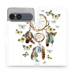 Flip pouzdro na mobil Sony Xperia 10 VII - Mobiwear M001P, lapač a motýlci