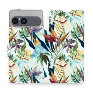 Flip pouzdro na mobil Sony Xperia 10 VII - Mobiwear M071P, flóra
