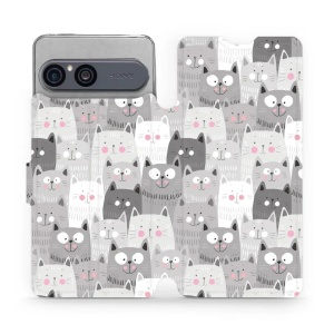 Flip pouzdro na mobil Sony Xperia 10 VII - Mobiwear M099P, kočičky
