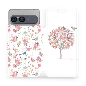 Flip pouzdro na mobil Sony Xperia 10 VII - Mobiwear M120S, strom a ptáčci