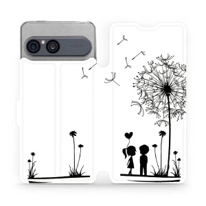 Flip pouzdro na mobil Sony Xperia 10 VII - Mobiwear MH16P, dvojice s pampeliškou