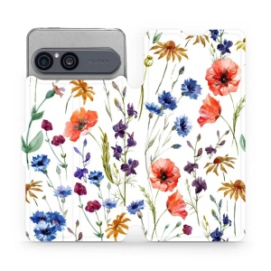 Flip pouzdro na mobil Sony Xperia 10 VII - Mobiwear MP04S, luční kvítí