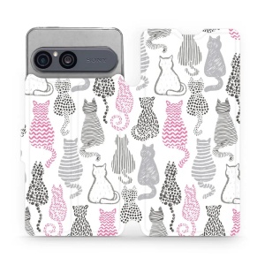 Flip pouzdro na mobil Sony Xperia 10 VII - Mobiwear MX01S, kočičí zádíčka
