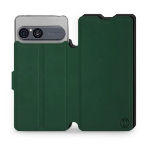 Flip pouzdro Mobiwear Semiš na mobil Sony Xperia 10 VII - zelené & černé