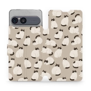Flip pouzdro na mobil Sony Xperia 10 VII - Mobiwear V160S, kočičáci