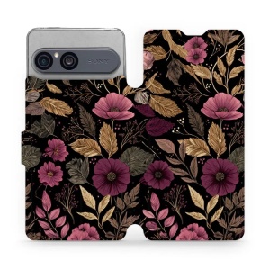 Flip pouzdro na mobil Sony Xperia 10 VII - Mobiwear V170S, fialová kvítka