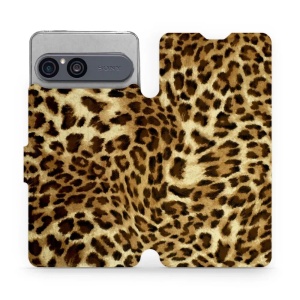 Flip pouzdro na mobil Sony Xperia 10 VII - Mobiwear VA33P, leopardí vzor
