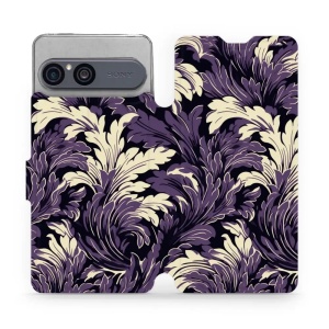 Flip pouzdro na mobil Sony Xperia 10 VII - Mobiwear VA46S, fialové rostliny