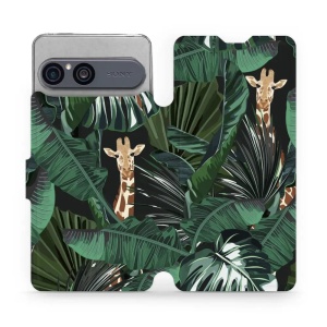 Flip pouzdro na mobil Sony Xperia 10 VII - Mobiwear VP06P, žirafky