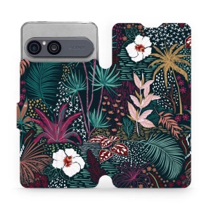 Flip pouzdro na mobil Sony Xperia 10 VII - Mobiwear VP13S, temná flóra