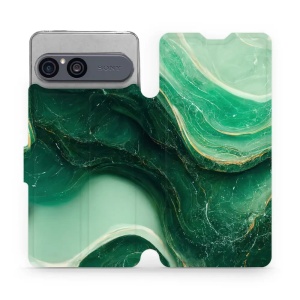 Flip pouzdro na mobil Sony Xperia 10 VII - Mobiwear VP38S, zelený mramor