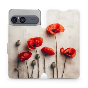 Flip pouzdro na mobil Sony Xperia 10 VII - Mobiwear VP42S, vlčí máky