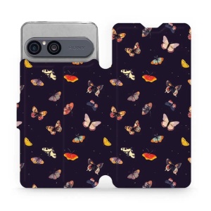 Flip pouzdro na mobil Sony Xperia 10 VII - Mobiwear VP78S, barevní motýlci
