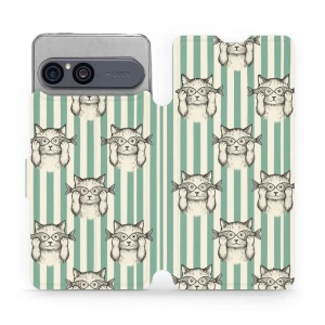 Flip pouzdro na mobil Sony Xperia 10 VII - Mobiwear VP90S, číča ryby