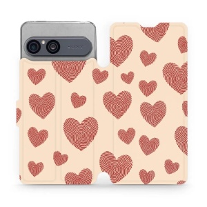 Flip pouzdro na mobil Sony Xperia 10 VII - Mobiwear VP93S, otisk srdce