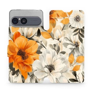 Flip pouzdro na mobil Sony Xperia 10 VII - Mobiwear VP75S, podzimní květy