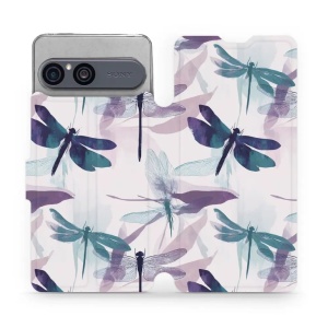 Flip pouzdro na mobil Sony Xperia 10 VII - Mobiwear VB09S, vážky nad vodou