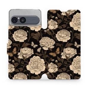 Flip pouzdro na mobil Sony Xperia 10 VII - Mobiwear VB16S, pivoňky a motýli
