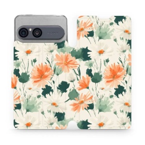 Flip pouzdro na mobil Sony Xperia 10 VII - Mobiwear VB22S, akvarelové sedmikrásky