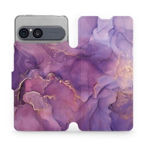 Flip pouzdro na mobil Sony Xperia 10 VII - Mobiwear VP20S, fialový mramor