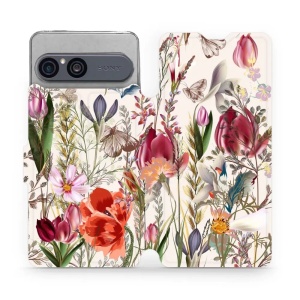 Flip pouzdro na mobil Sony Xperia 10 VII - Mobiwear MP01S, rozkvetlá louka