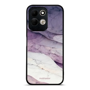 Lesklý kryt na mobil Xiaomi Redmi 17 - Mobiwear Glossy G028G, bílý a fialový mramor