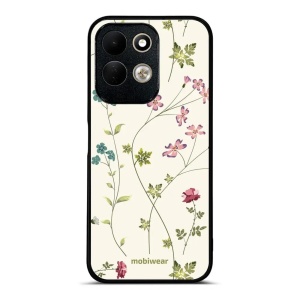 Lesklý kryt na mobil Xiaomi Redmi 17 - Mobiwear Glossy G035G, tenké rostlinky s květy
