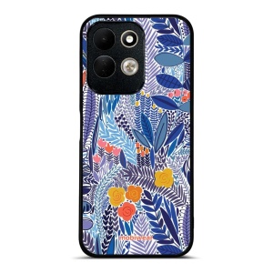 Lesklý kryt na mobil Xiaomi Redmi 17 - Mobiwear Glossy G037G, modrá květena