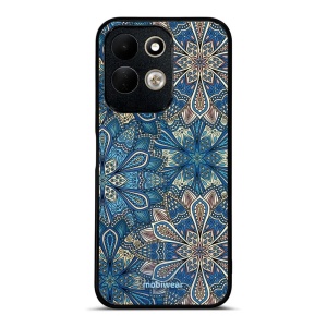 Lesklý kryt na mobil Xiaomi Redmi 17 - Mobiwear Glossy G038G, modré mandala květy