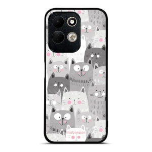 Lesklý kryt na mobil Xiaomi Redmi 17 - Mobiwear Glossy G045G, kočičky