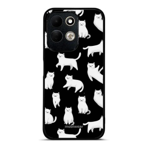 Lesklý kryt na mobil Xiaomi Redmi 17 - Mobiwear Glossy G163G, bílé kočky